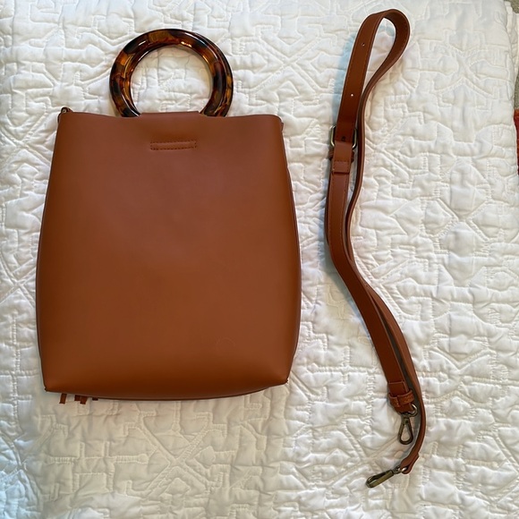 Anthropologie Lucite-Handle Tote Bag-use with Crossbody Strap or Handles - Picture 6 of 10